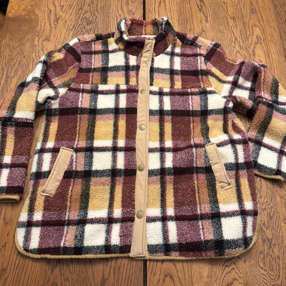 Maurices Women's Plaid Jacked Shacket Sherpa Like New With Tags XXL‎